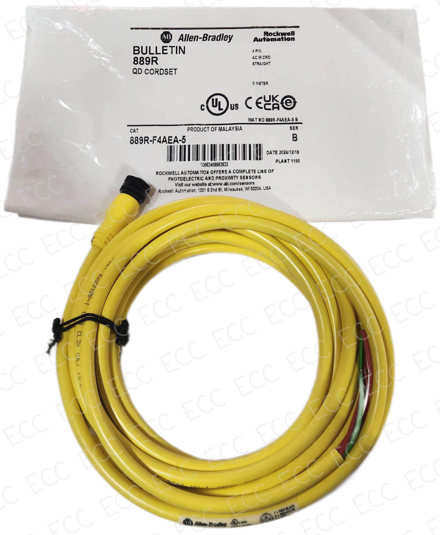 889R-F4AEA-5   Allen Bradley QD Cordset