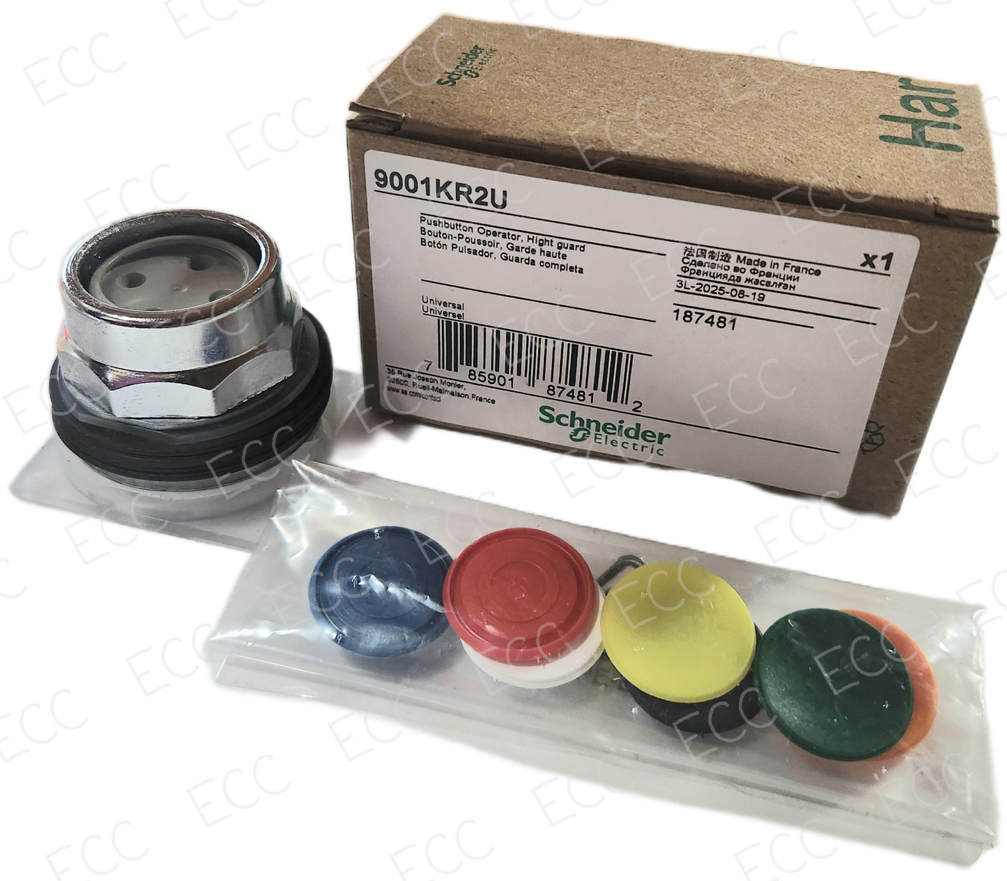 9001KR2U   Schneider Electric 30mm Pushbutton Operator, High Guard