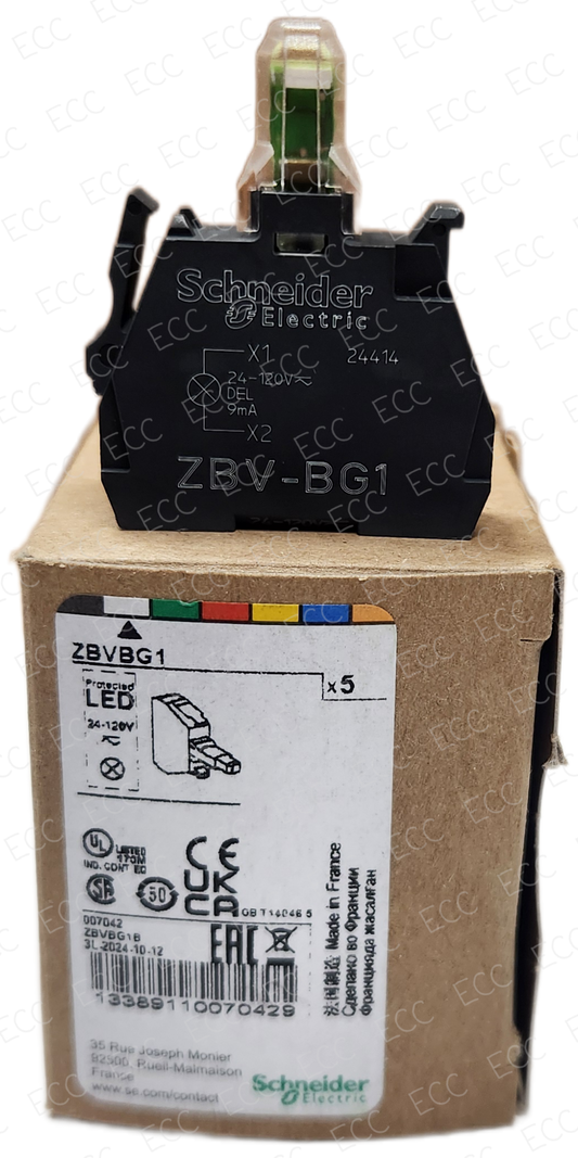 ZBVBG1   Schneider Electric 22mm Lamp Module, White