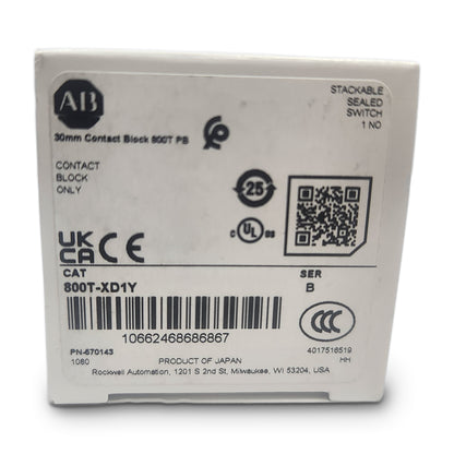 Allen-Bradley 800T-XD1Y contact block